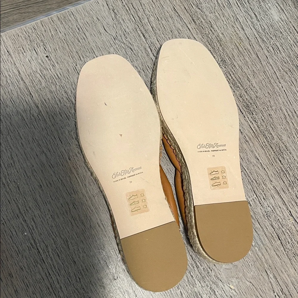 Saks Fifth Avenue Leather Espadrilles 39 EU‎